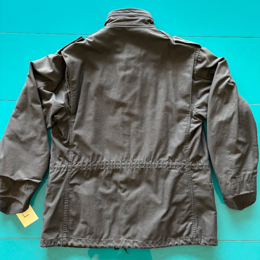 Vintage Men's U.S. Army M-65 Field Jacket – Large Long Black - Picture 9 of 16